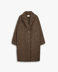 Overcoat In Teddy Fabric - Chocolate, XS image