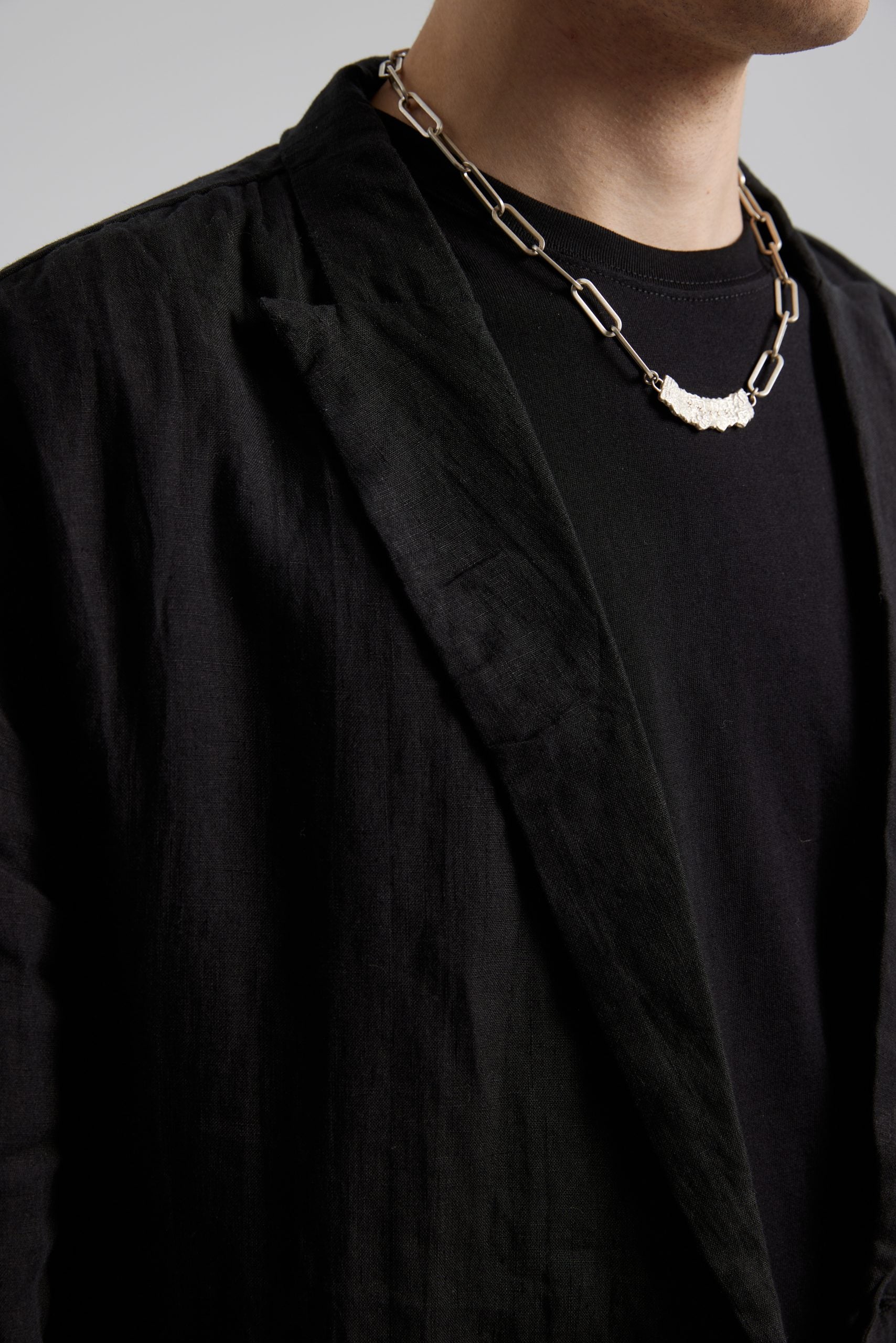 Black Linen Blazer image 5