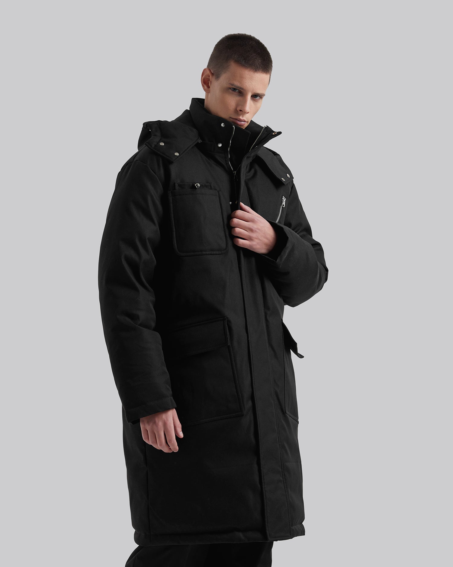 Hooded Extra Long Puffer Jacket image 1