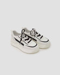 Two-Tone Platform Sneakers - Black, 5 image