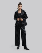 Faux Crocodile-Leather Dinner Jacket - Black, XL image