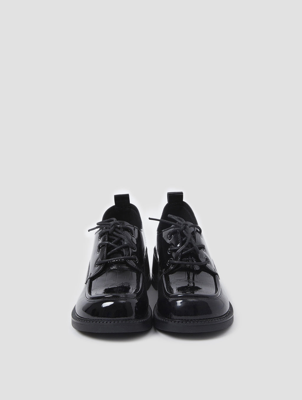 Croc-Effect Oxford Loafers image 1