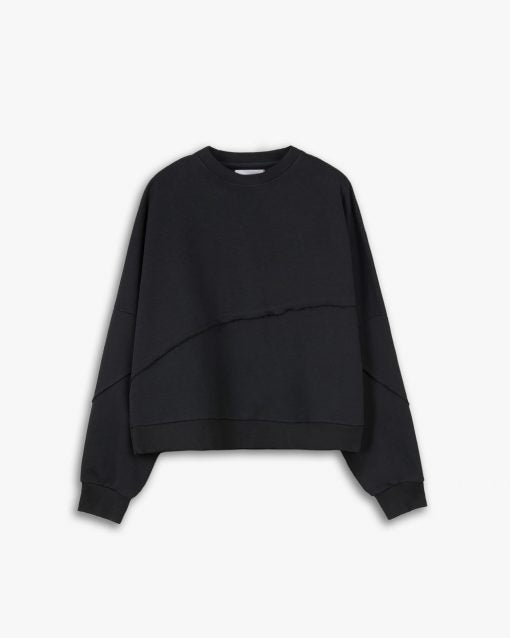 1 x Paneled Over-Size Sweatshirt - Black, S image