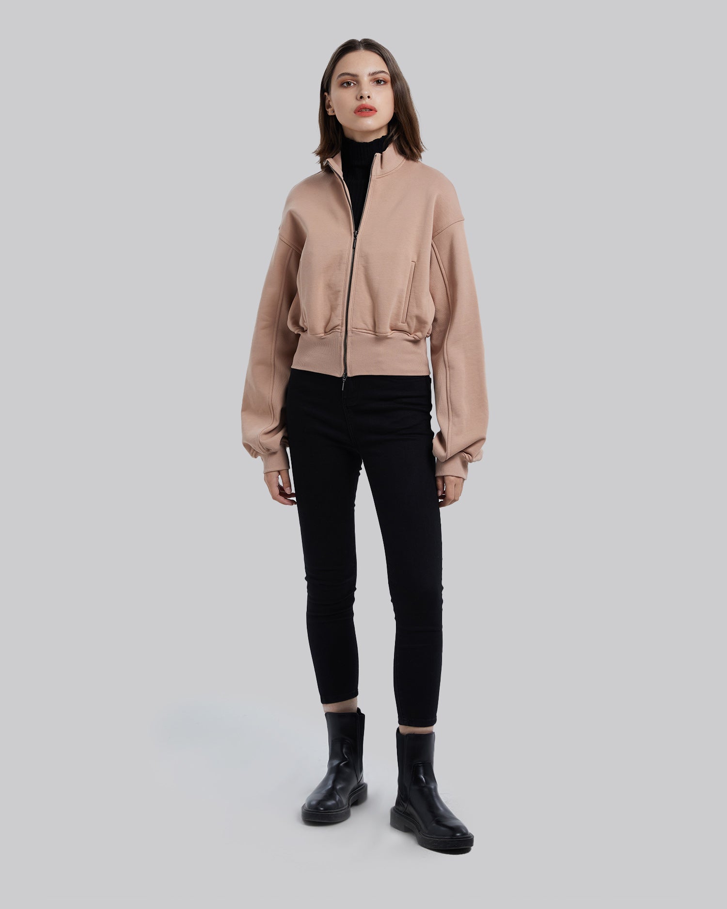 High-Neck Bomber Jacket image 1