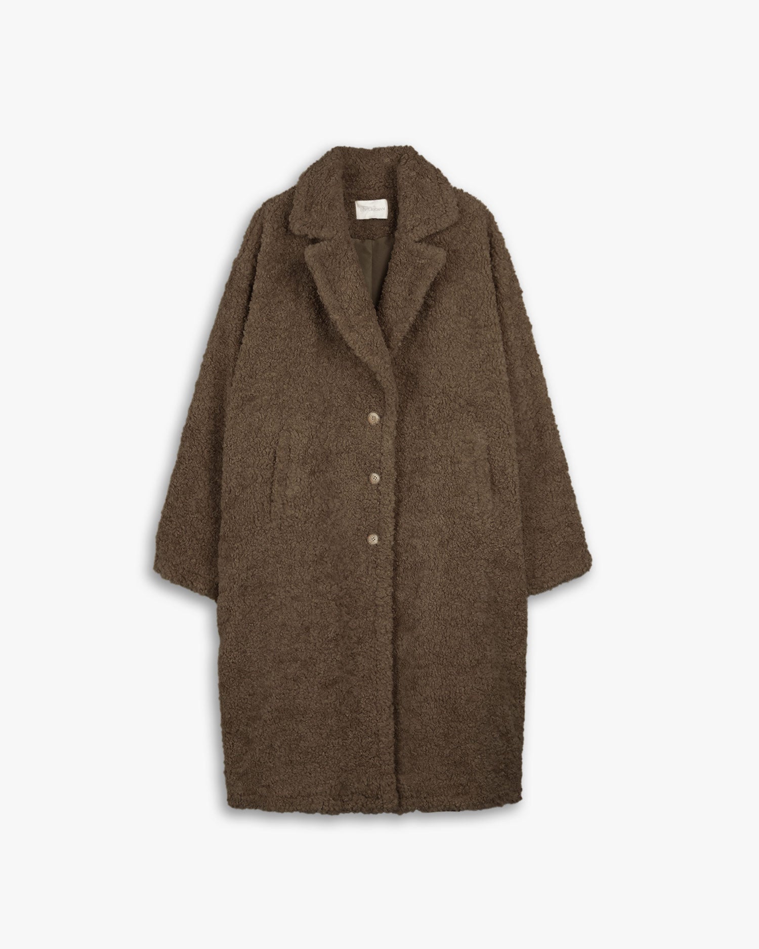Overcoat In Teddy Fabric - Chocolate, S image