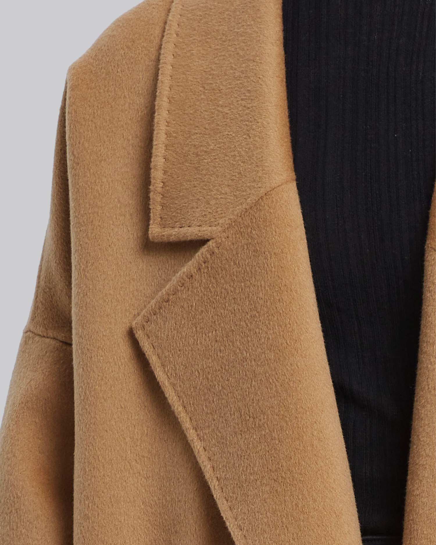 Long Wool Coat with Ribbons image 5