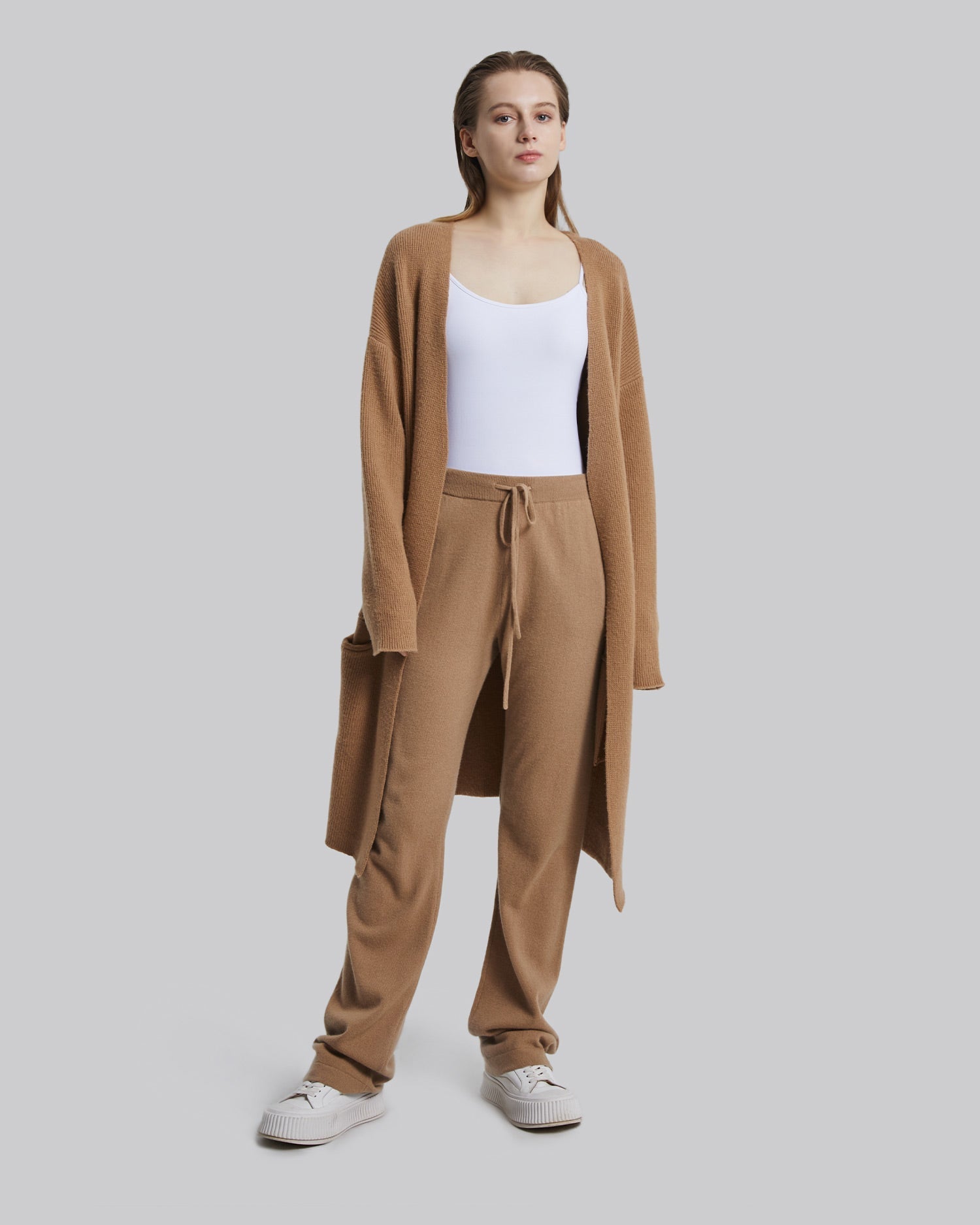 Pure Cashmere Lounge Pants - Camel, S image