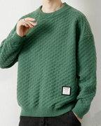 Crewneck Cable-Knit Jumper - Emerald, L image