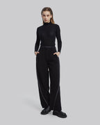 Wide-Leg Panel Wool Pants image 1