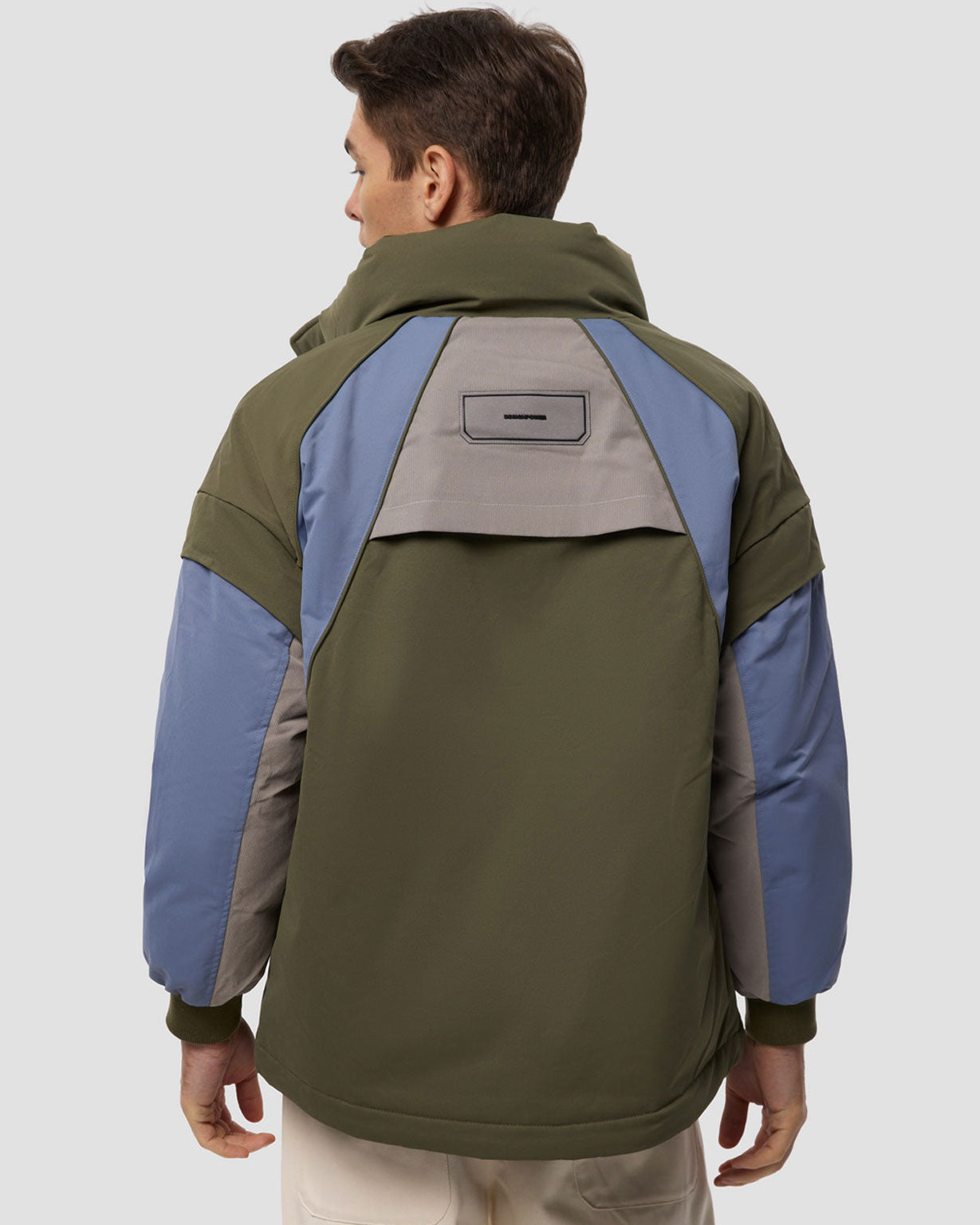 Geometric Patchwork Puffer Jacket image 3