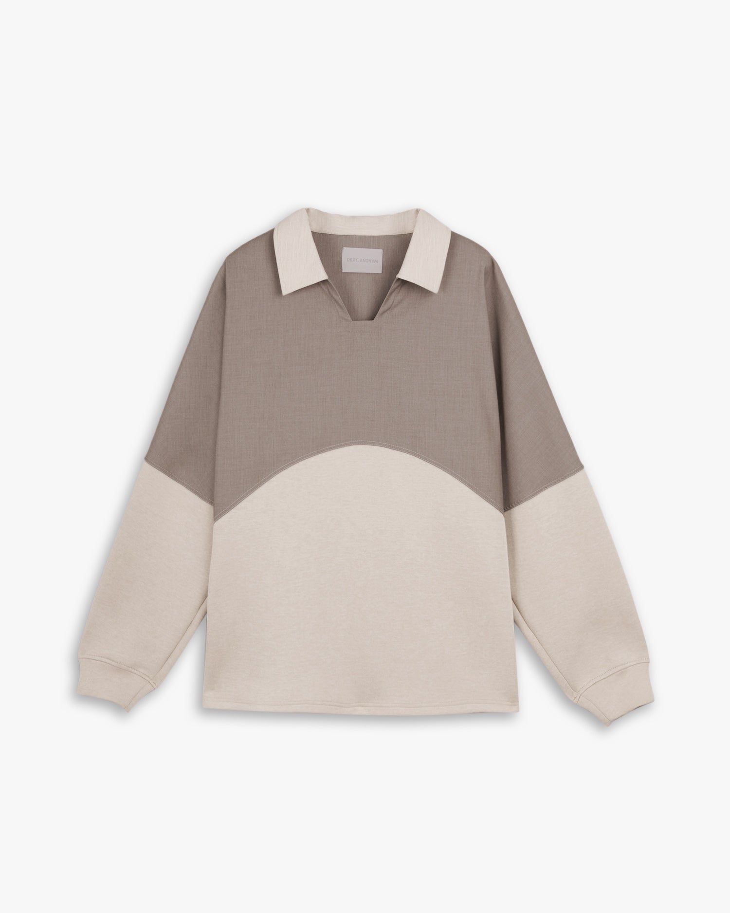 Paneled V-Neck Polo image 0