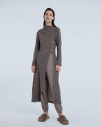 Roll Neck Knit Tunic - Grape Thistle, M image