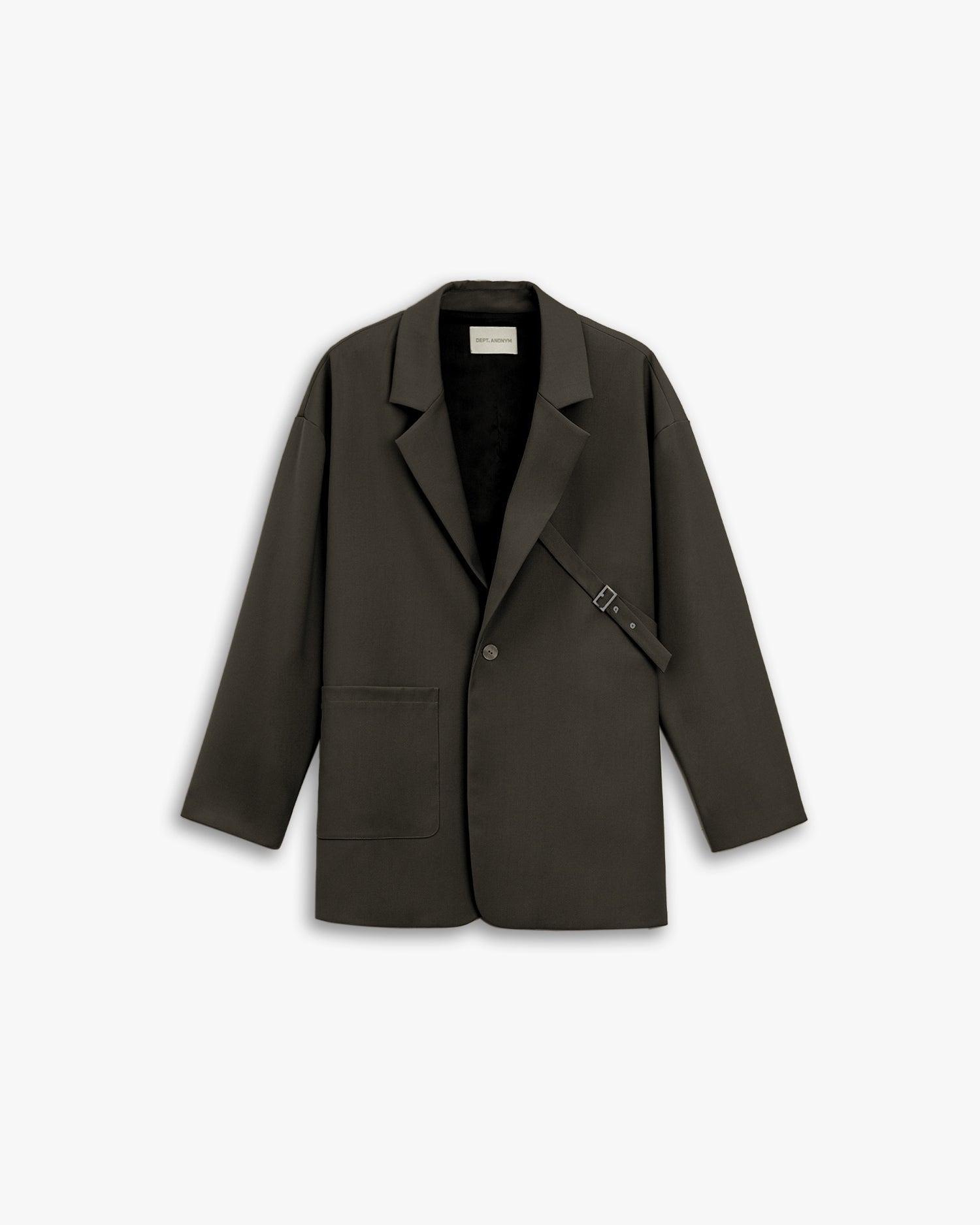 Side Strap Blazer - Dark Green, L image