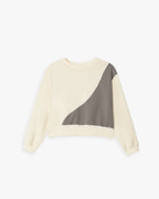 Diagonal Crewneck Sweatshirt - Gray, S image