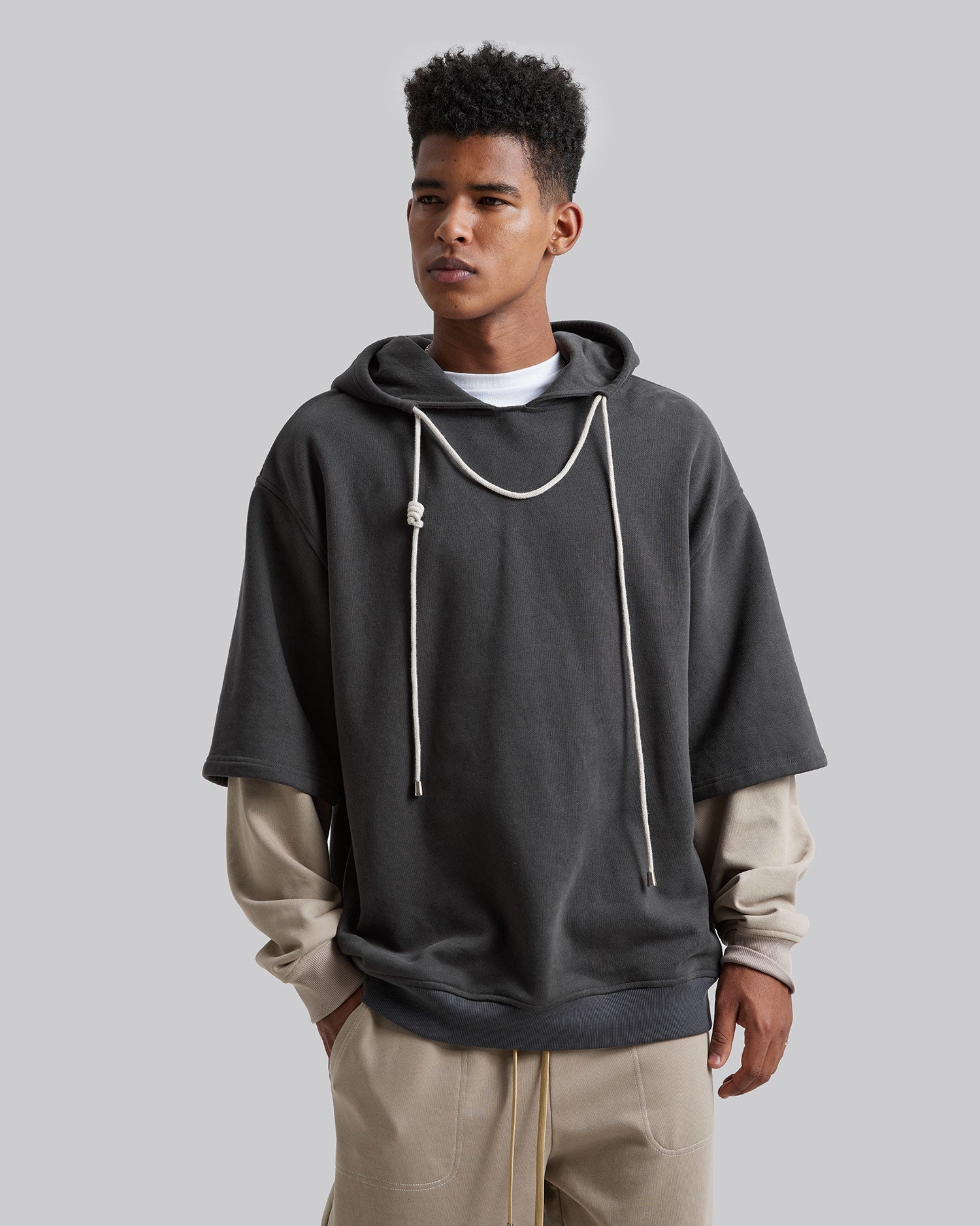 Fake-Two-Piece Hoodie image 1