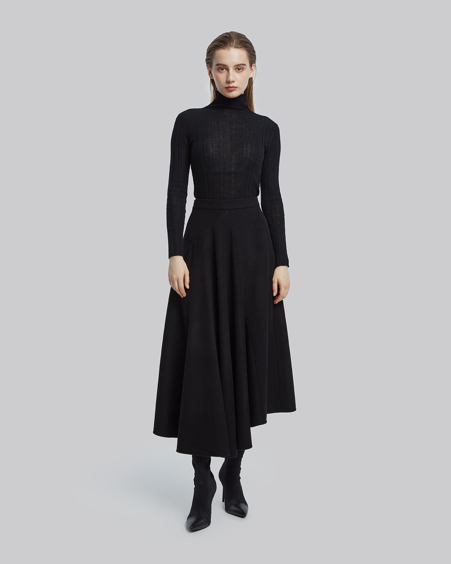 Pleated Wool Skirt image 2
