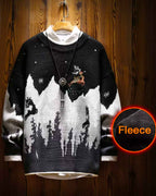 Knitted Crewneck Christmas Jumper - Midnight Black, XXXL image
