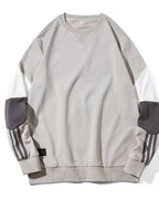 Relaxed Crewneck Cotton Pullover - Light Grey, L image