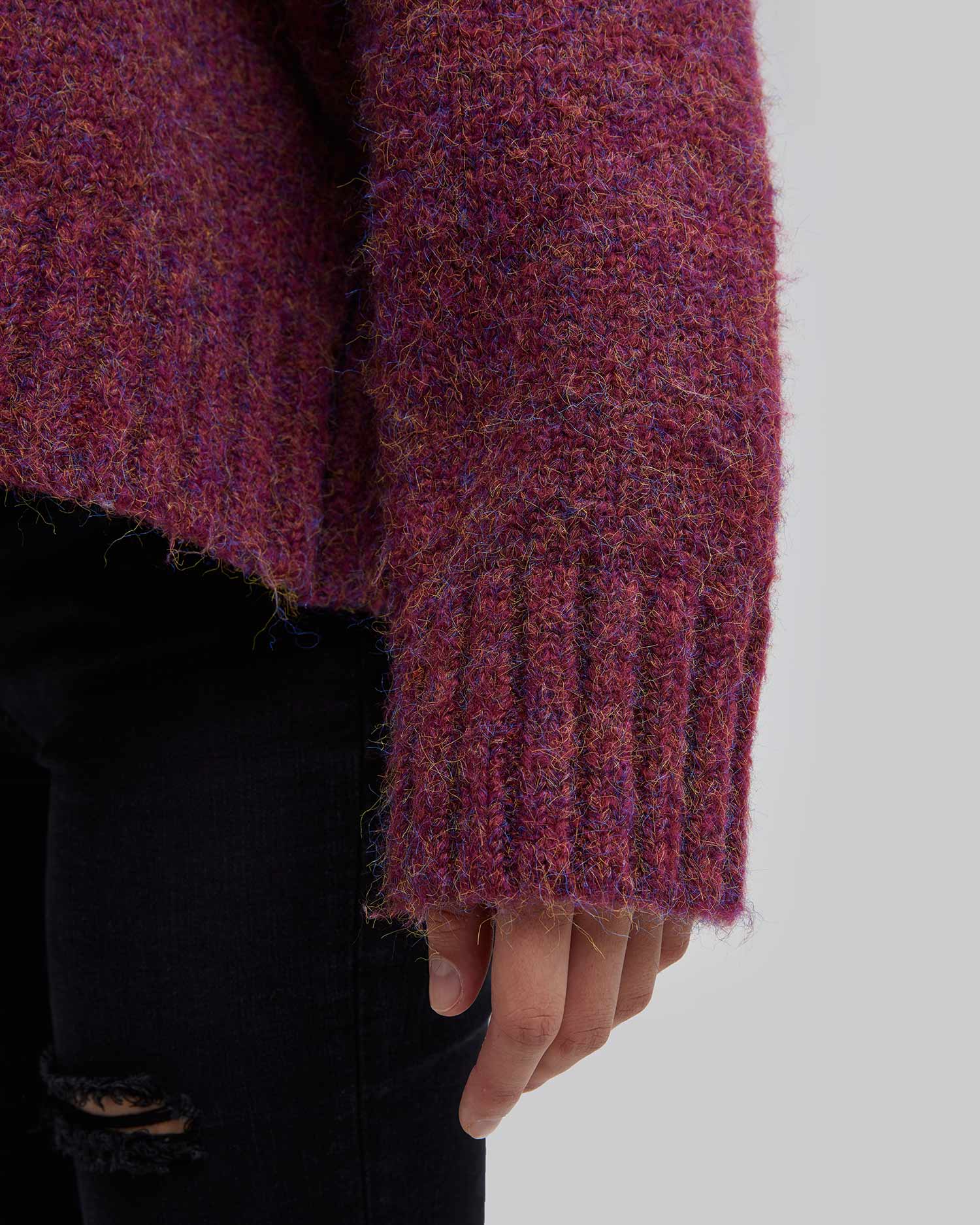 Pink Cropped Sweater image 4