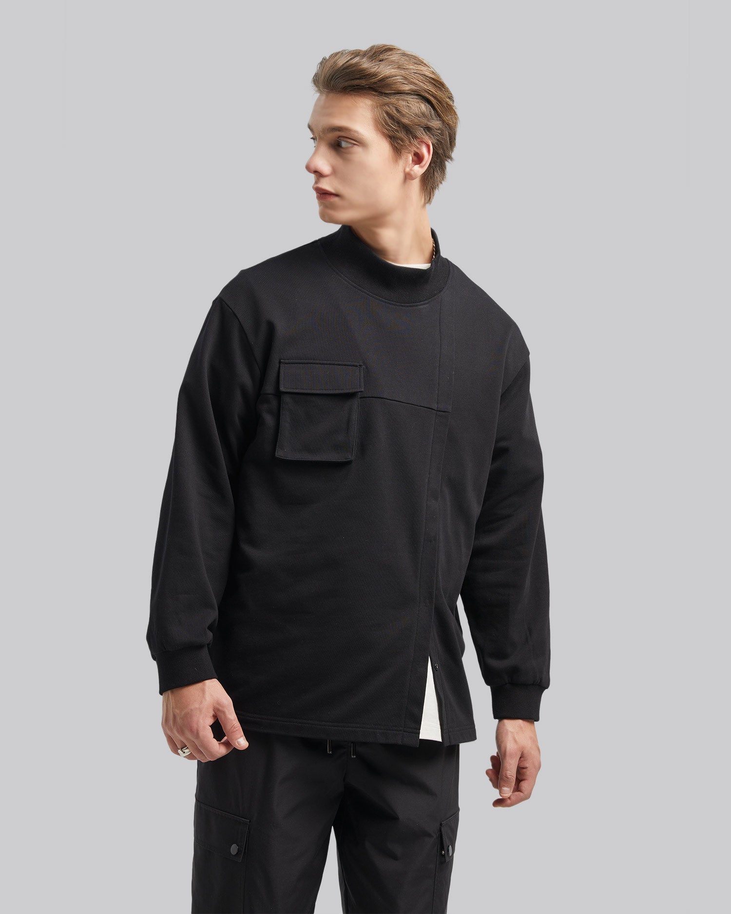 Off Center Pleat Sweatshirt image 1