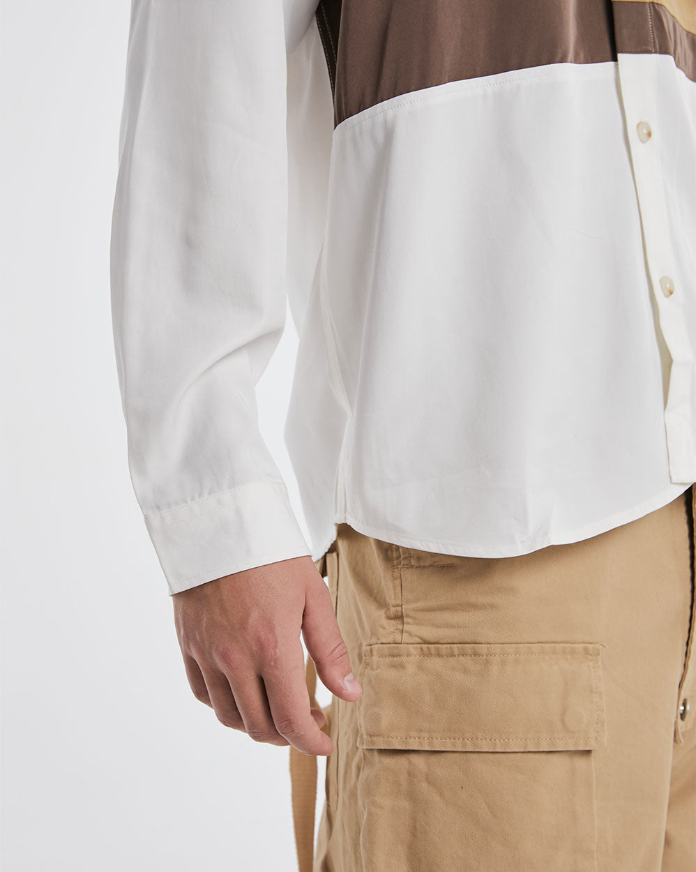 Irregular Colorblock Long-Sleeve Shirt image 6
