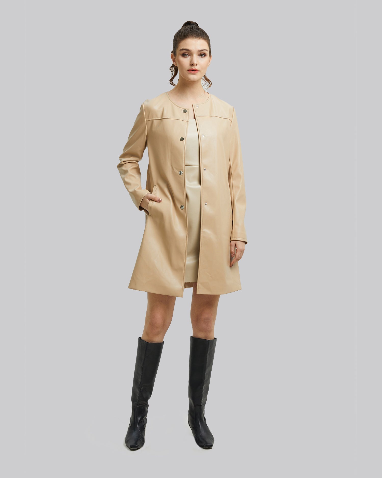 Pristine Faux-Leather Coat image 1