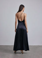 Silk One Shoulder Maxi Dress image 3