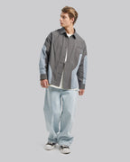Loose-Fit Paneled Pants - Light Blue, S image