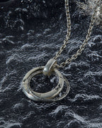 Silver Rolo Chain with Interlocking Rings image 2