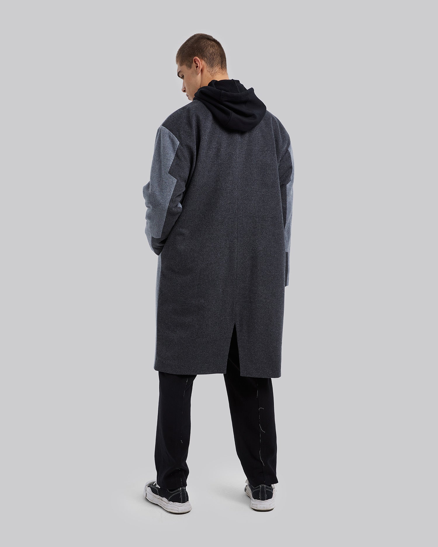 Single-Faced Paneled Wool Coat image 4