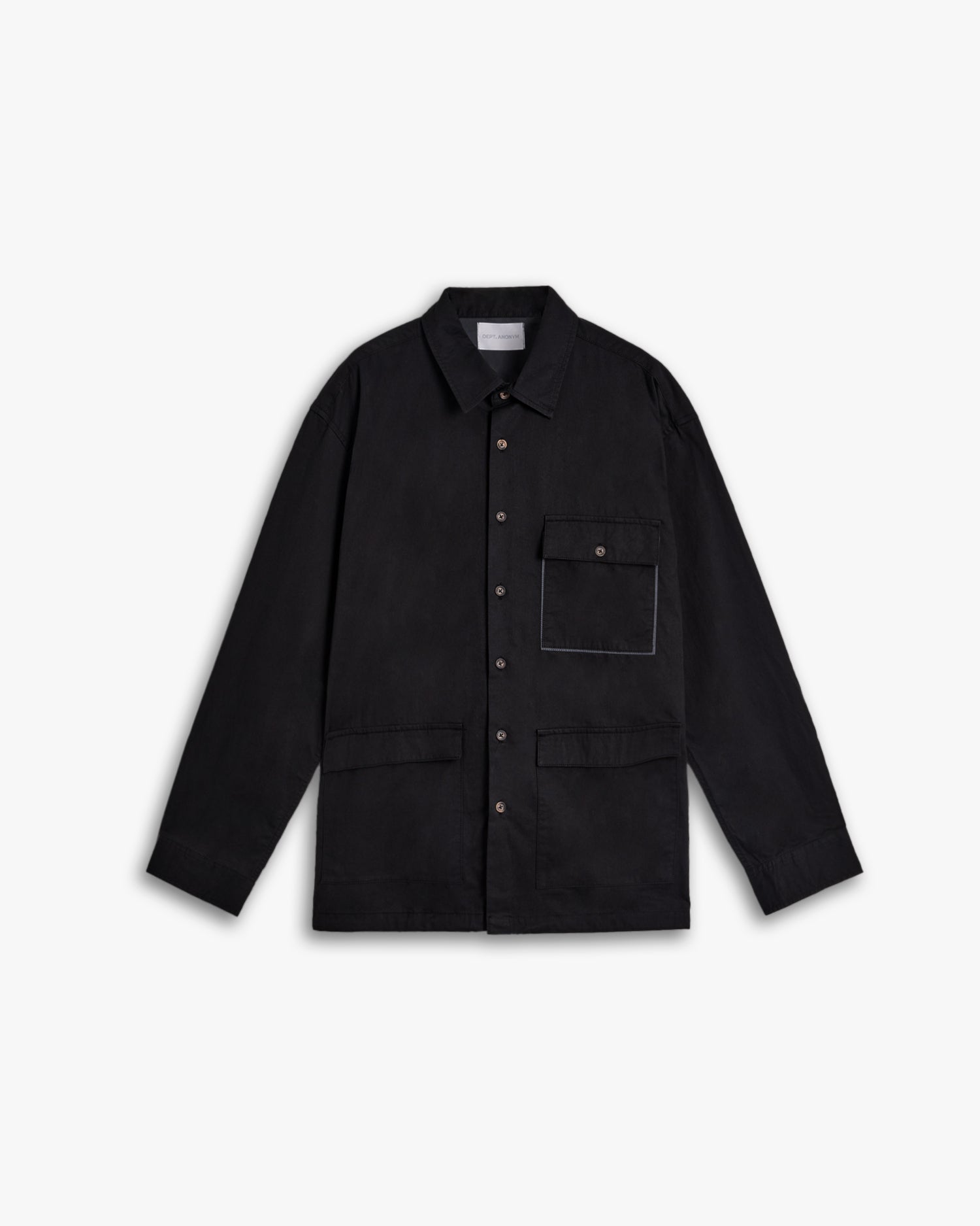 All-Cotton Black Overshirt image 0