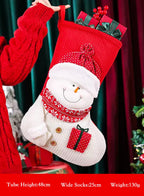 Christmas socks shaped gift bag - Mexican Red, OS image