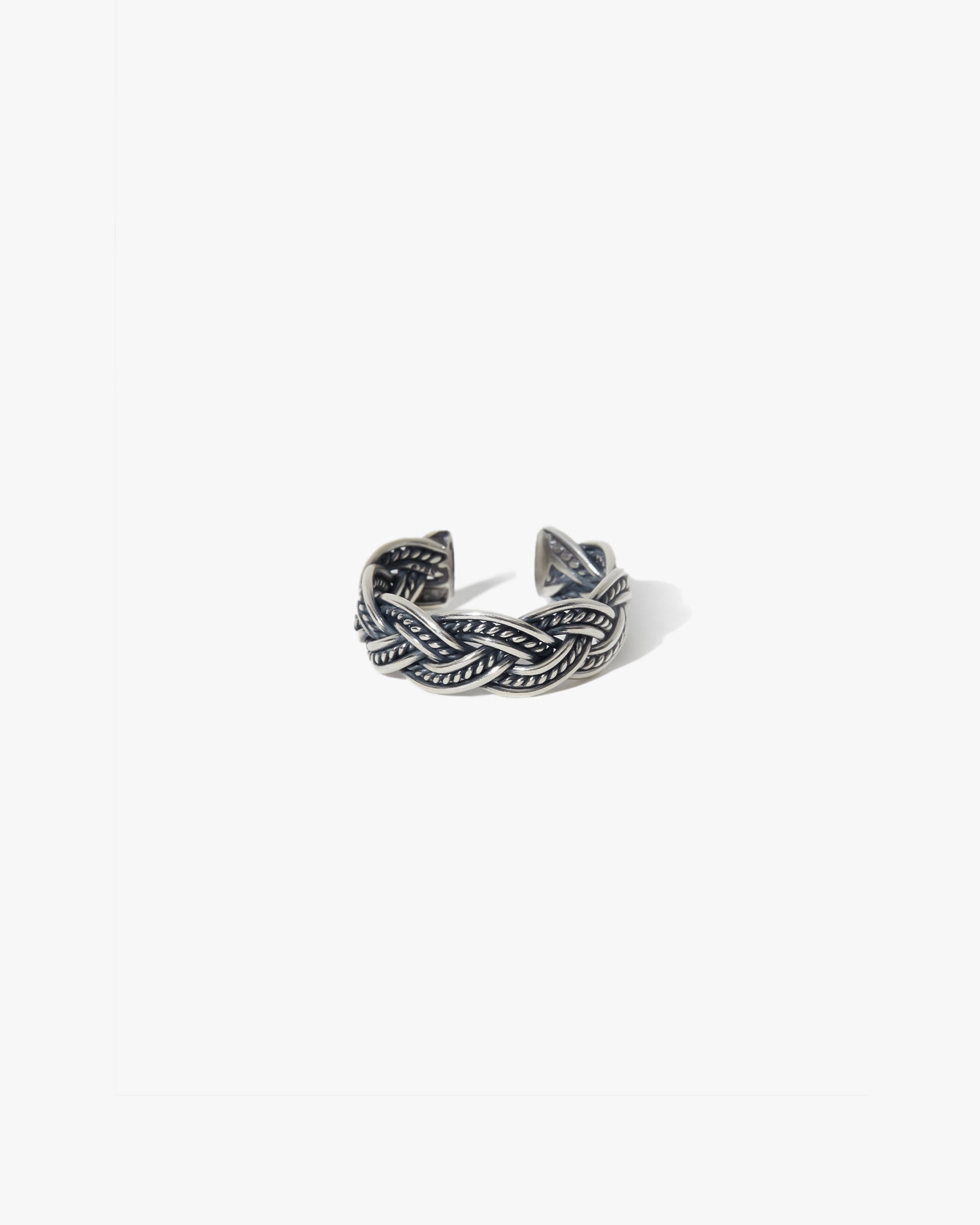 Silver Fine Details Braided-Ring image 1
