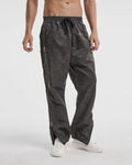 Side Zipper Joggers With Zipper Pockets - Gray, S image