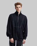 Half-Zip High Neck Sweatshirt image 1