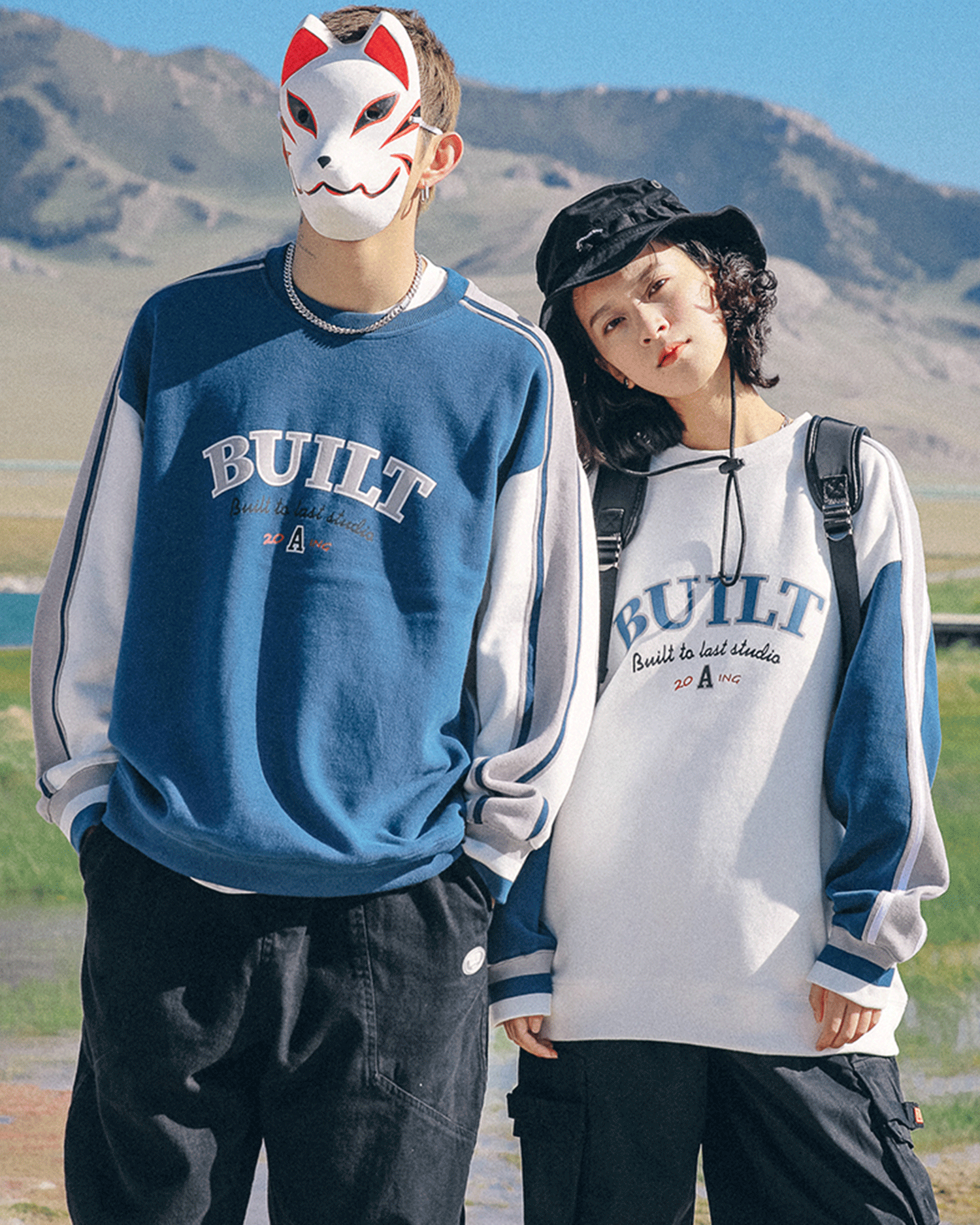 Vintage Colorblock Cotton Sweatshirt image 0