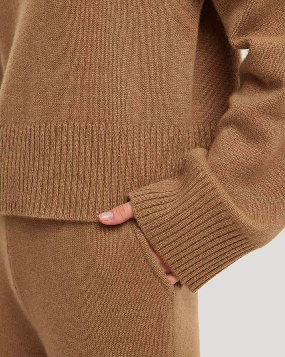 Cashmere Cropped Turtleneck Sweater image 5