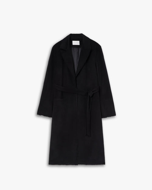 Belted Raw-Edge Wool Coat image 0
