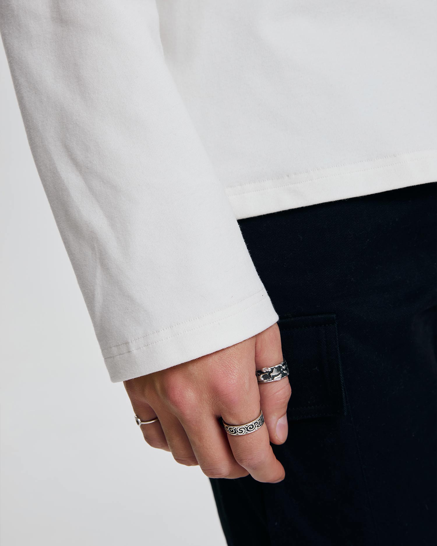 Mock Neck Long-Sleeve T-shirt image 5