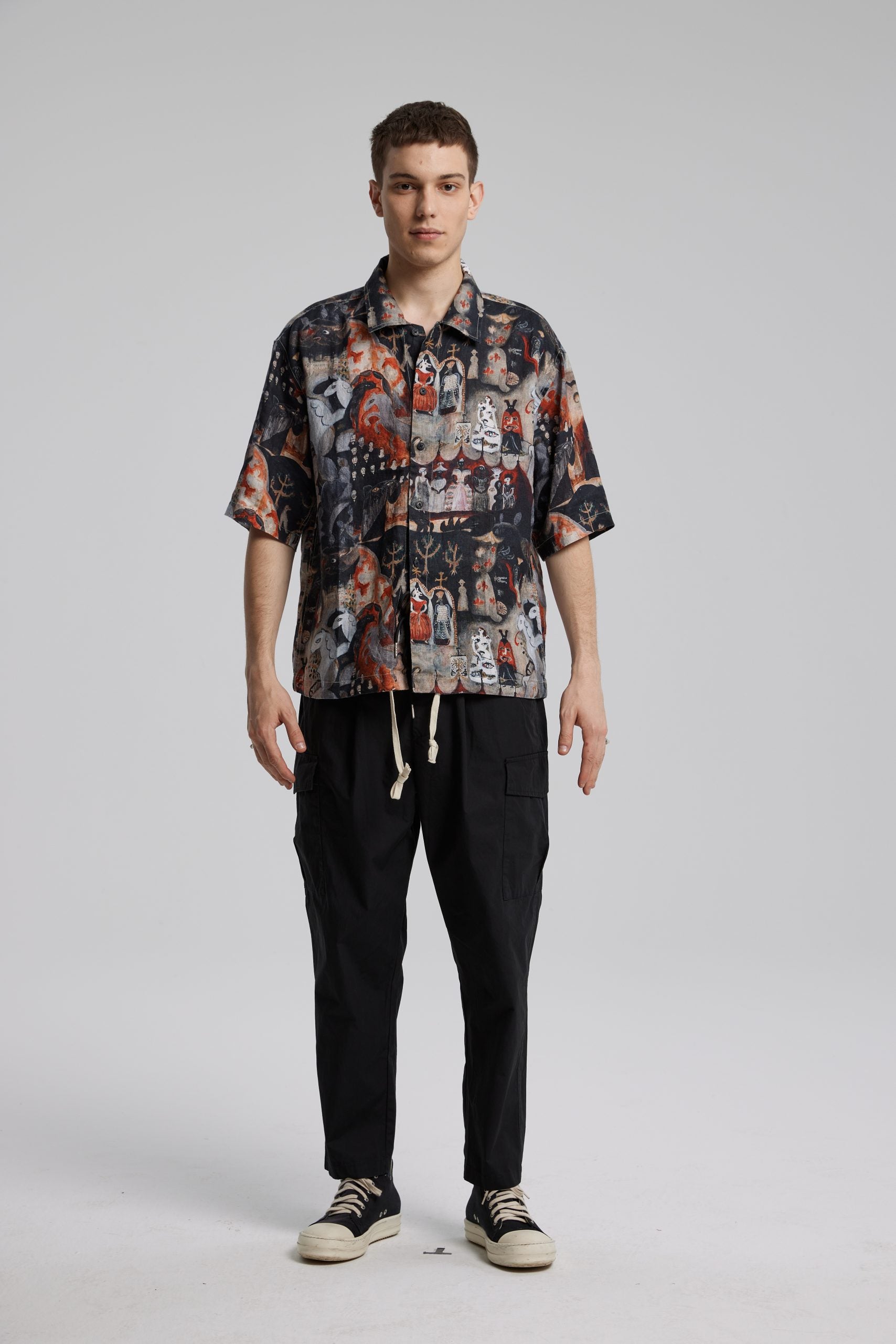 1 × Cotton Cargo Pants - Black, M image