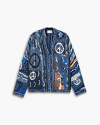 1 × Sweater With Cut-Out Graphics - Blue, L image