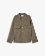 1 x Woolen Jacket With Front Pockets - Mossy Brown, L image