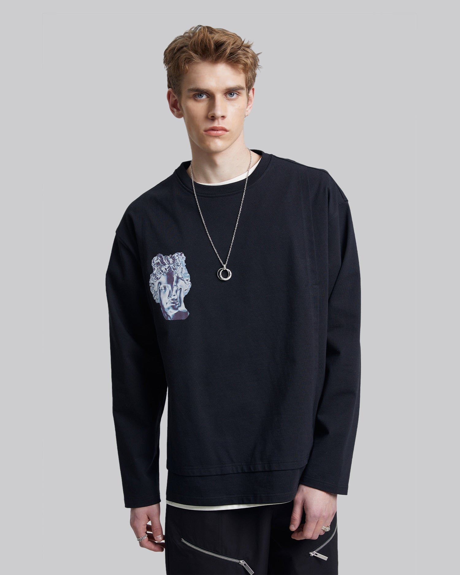 High Low Hem Graphic Sweatshirt image 2