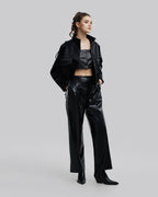 Cropped Faux-Leather Jacket image 3