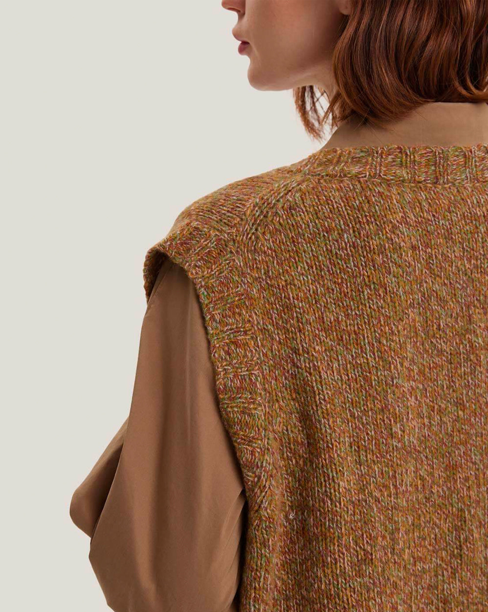 V-Neck 100% Wool Sweater Vest image 5