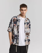 1 × Graphic Short-Sleeve Shirt - White Print, M image