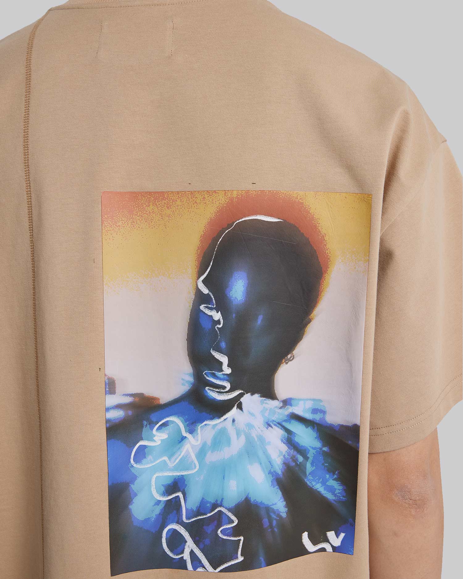 Paneled T-Shirt with Graphics image 5