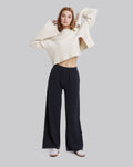 Wide-Leg Full-Length Wool Pants image 0
