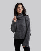 Cropped Turtleneck Sweater image 1