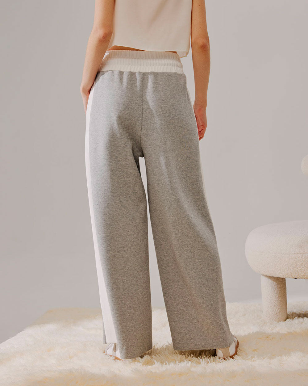 Drawstring Wide Leg Paneled Pants image 3